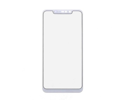 Стекло тачскрина для Xiaomi Redmi Note 6 Pro белое с олеофобным покрытием, закалённое