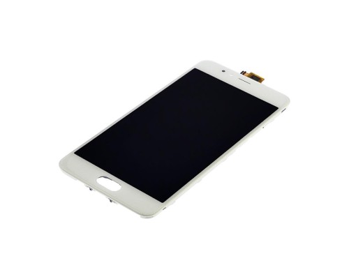 Дисплей для Meizu M5s с белым тачскрином и корпусной рамкой