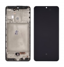 Дисплей для Samsung A315 Galaxy A31 (2020) с чёрным тачскрином и корпусной рамкой OLED