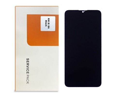 Дисплей для Xiaomi Redmi 8/ 8A с чёрным тачскрином Service Pack