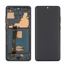 Дисплей для Samsung G988 Galaxy S20 Ultra с чёрным тачскрином и чёрной корпусной рамкой OLED