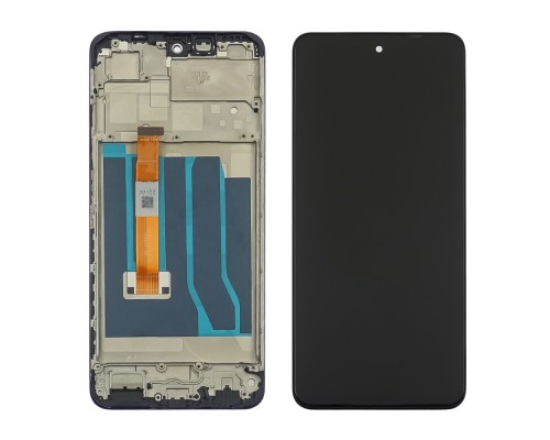 Дисплей для Realme C55 с чёрным тачскрином и корпусной рамкой