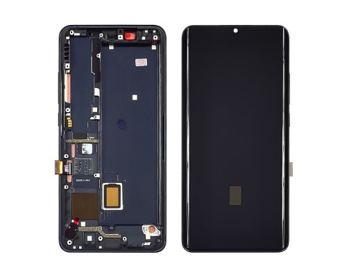 Дисплей для Xiaomi Mi Note 10/ Mi Note 10 Lite/ Mi Note 10 Pro с чёрным тачскрином и корпусной рамкой OLED