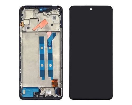 Дисплей для Xiaomi Redmi Note 11 Pro с чёрным тачскрином и корпусной рамкой OLED