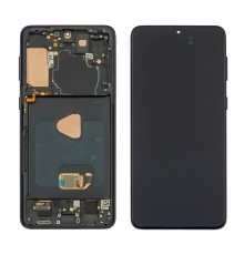 Дисплей для Samsung G996B Galaxy S21 Plus с чёрным тачскрином и чёрной корпусной рамкой OLED