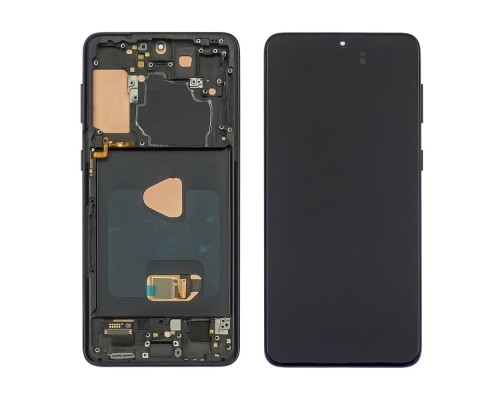 Дисплей для Samsung G996B Galaxy S21 Plus с чёрным тачскрином и чёрной корпусной рамкой OLED