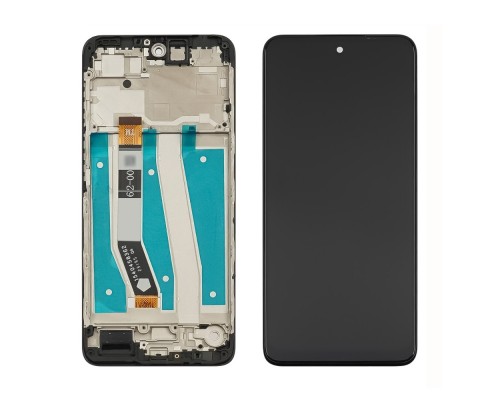Дисплей для Motorola G14 с чёрным тачскрином и корпусной рамкой