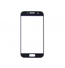 Стекло тачскрина для Samsung A320 Galaxy A3 (2017) чёрное с олеофобным покрытием, закалённое