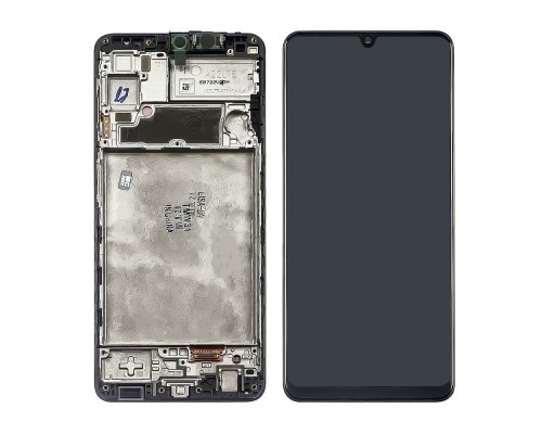 Дисплей для Samsung A225 Galaxy A22 (2021) с чёрным тачскрином и корпусной рамкой OLED