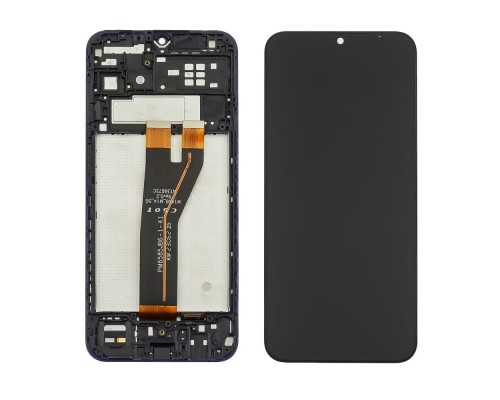 Дисплей для Samsung M146B Galaxy M14 (2023) с чёрным тачскрином и корпусной рамкой