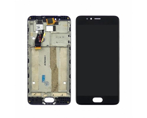 Дисплей для Meizu M5s с чёрным тачскрином и корпусной рамкой