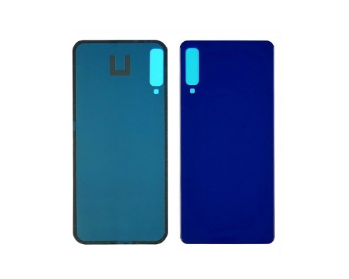 Заднее стекло корпуса для Samsung A750F Galaxy A7 (2018) синее