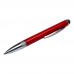 Стилус ёмкостный , с выдвижной шариковой ручкой, металлический, красный