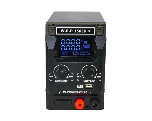 Блок питания WEP 1505D-IV, 15V, 5A, импульсный, с цифровой индикацией (V/A/W), USB fast charge