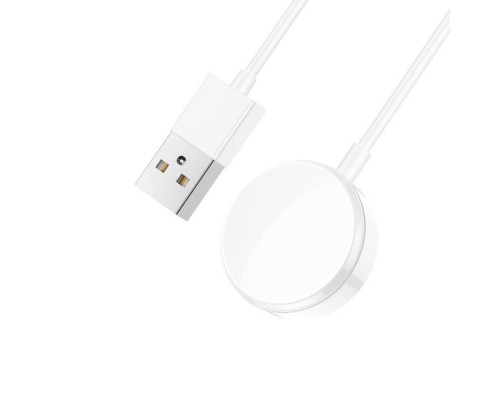 USB кабель для смарт часов Hoco Y1 Pro магнитный белый