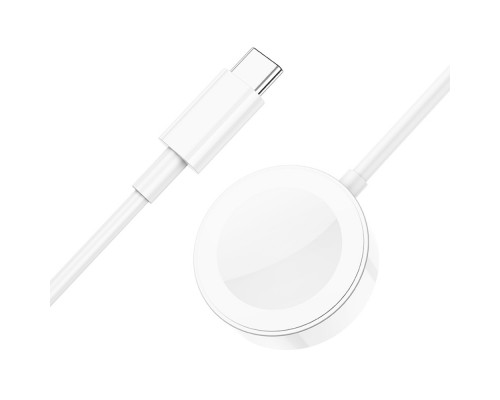 Беспроводное зарядное устройство Borofone BQ13C для Apple Watch магнитное белое