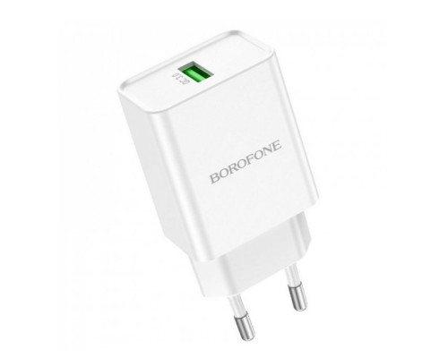 Сетевое зарядное устройство Borofone BN5 USB QC белое