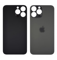 Заднее стекло корпуса для Apple iPhone 12 Pro Graphite (тёмно-серое) (Big hole)