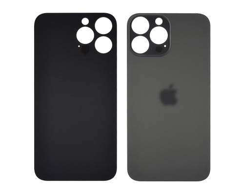 Заднее стекло корпуса для Apple iPhone 12 Pro Graphite (тёмно-серое) (Big hole)