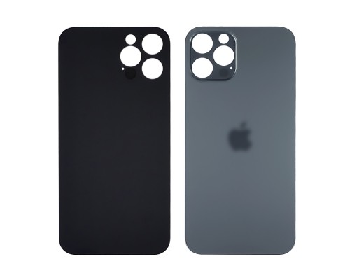Заднее стекло корпуса для Apple iPhone 12 Pro Pacific blue (синее) (Big hole) Original