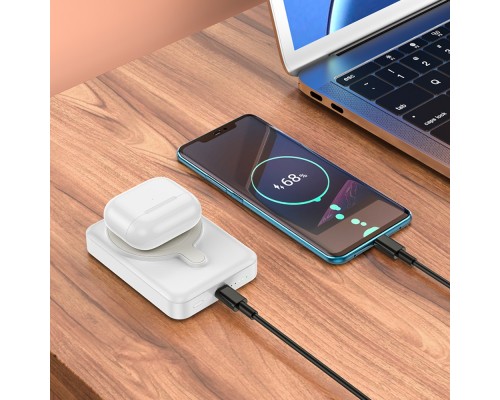 Power bank Hoco Q11 20W PD MagSafe Wireless Charger 10000mAh белый