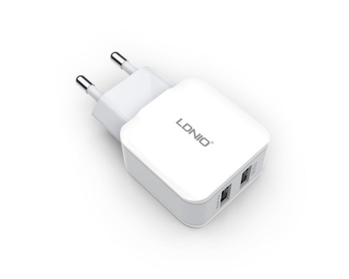 Сетевое зарядное устройство Ldnio A2202 2 USB белое