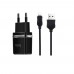 Сетевое зарядное устройство Hoco C12 2 USB черное + кабель USB to Lightning