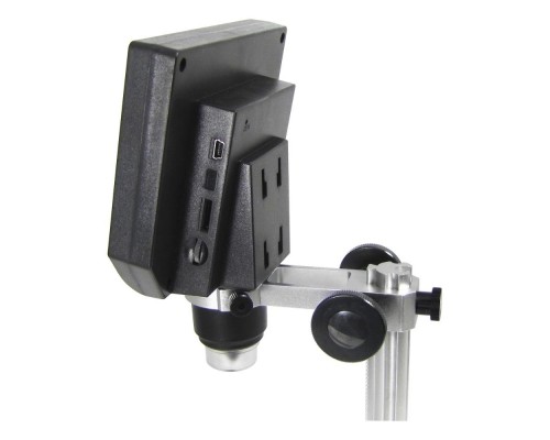 Цифровой микроскоп с монитором 4.3" и штативом G600+ (запись microSD, фокус 20-120 мм, кратность увеличения 600X)