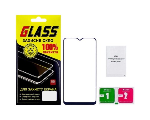 Защитное стекло для Samsung A105/ M105 A10/ M10 Full Glue (0.25 мм, 2.5D, чёрное) Люкс Люкс
