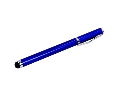 Стилус ёмкостный , с шариковой ручкой, металлический, темно-синий