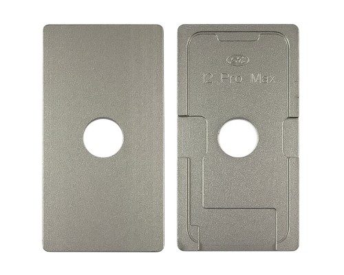 Комплект форм (из металла и резины) для Apple iPhone 12 Pro Max, для отцентровки и склеивания дисплея со стеклом оснащённым дисплейной рамкой