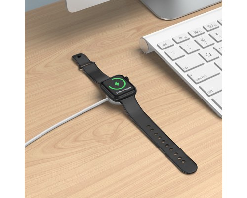 Беспроводное зарядное устройство Borofone BQ13 для Apple Watch магнитное белое