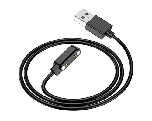 USB кабель для смарт часов Hoco Y9 магнитный черный