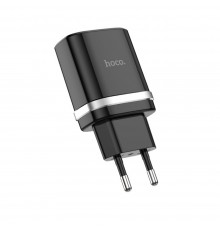 Сетевое зарядное устройство Hoco C12Q USB QC черное