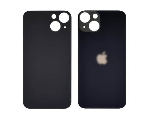 Заднее стекло корпуса для Apple iPhone 13 Midnight (чёрное) (Big hole)