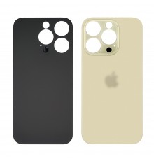 Заднее стекло корпуса для Apple iPhone 14 Pro Max Gold (золотистое) (Big Hole)