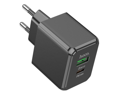 Сетевое зарядное устройство Hoco CS14A USB/ Type-C QC PD черное
