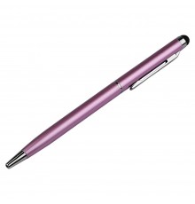 Стилус ёмкостный PS100, с шариковой ручкой, металлический, розовый