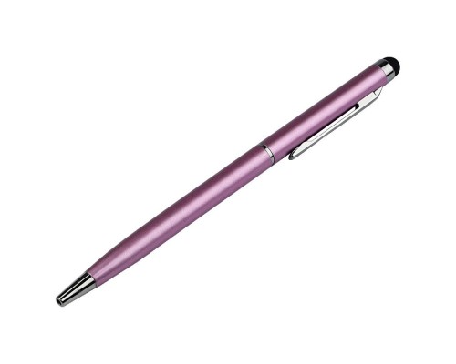Стилус ёмкостный PS100, с шариковой ручкой, металлический, розовый