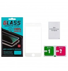 Защитное стекло для Apple iPhone 7/ 8 (0.3 мм, 4D белое) Люкс