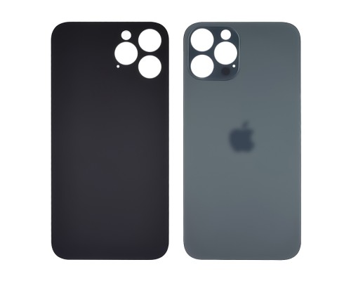 Заднее стекло корпуса для Apple iPhone 12 Pro Max Pacific Blue (синее) (Big hole)