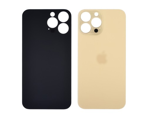 Заднее стекло корпуса для Apple iPhone 13 Pro Max Gold (золотистое) (Big hole)