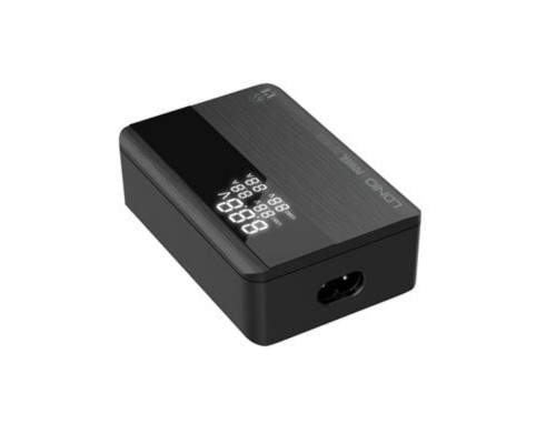 Сетевое зарядное устройство Ldnio A4808Q 2 USB/ Type-C QC PD 65W c дисплеем черное