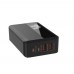 Сетевое зарядное устройство Ldnio A4808Q 2 USB/ Type-C QC PD 65W c дисплеем черное