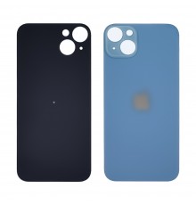 Заднее стекло корпуса для Apple iPhone 14 Plus Blue (синее) (Big Hole)