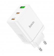 Сетевое зарядное устройство Hoco N33 USB/ 2 Type-C PD 35W белое