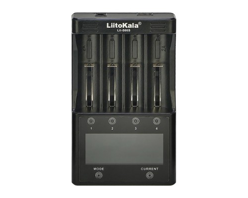 Сетевое зарядное устройство с тестером LiitoKala Lii-500S для аккумуляторов 18650/ АА/ ААА и других, 4 слота