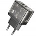 Сетевое зарядное устройство Hoco N34 USB/ Type-C QC PD прозрачно-черное