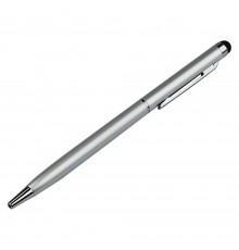 Стилус ёмкостный PS100, с шариковой ручкой, металлический, светло-серый