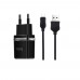 Сетевое зарядное устройство Hoco C12 2 USB черное + кабель USB to MicroUSB